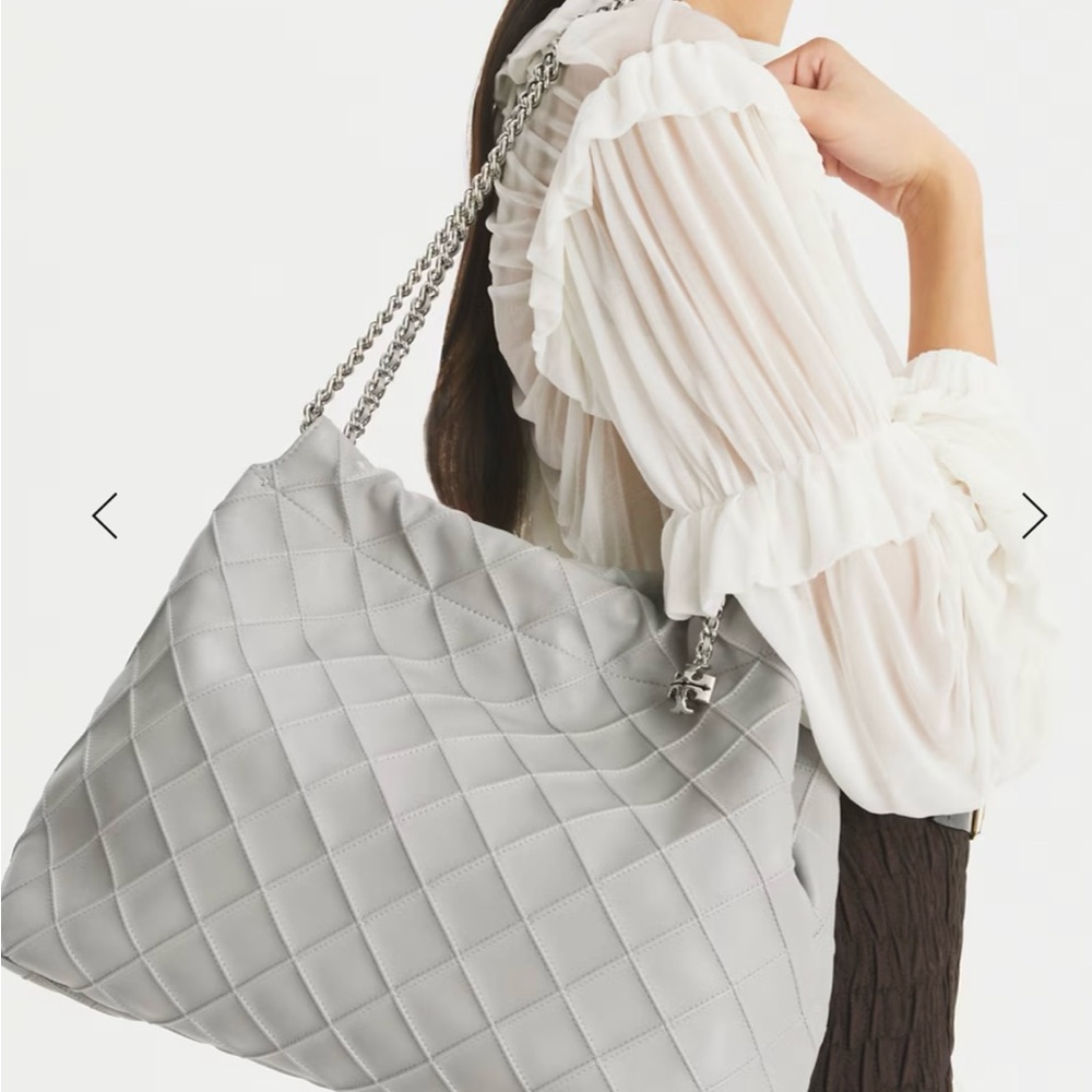 TORY BURCH GREEN FLEMING SOFT HOBO BAG - Picture 4 of 9